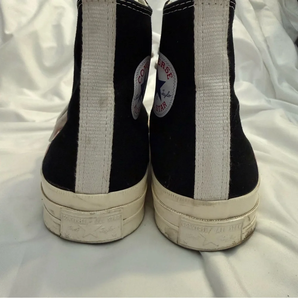 EUC CdG PLAY x Converse Chuck Taylor All Star Peek-A-Boo High-Top Sneakers